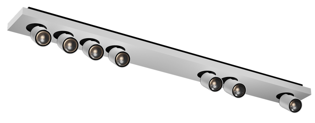 Nysit 7L Square cover B/W/W 7x4,5W GU10 dimmable LED incl.