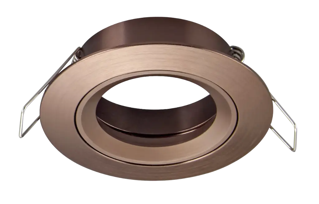 SATURN inbouwspot vast GU10 (excl. Lamp) geborsteld brons 80mm