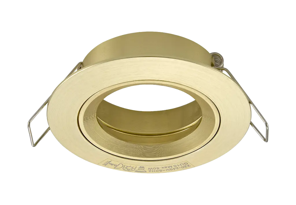 SATURN inbouwspot vast GU10 (excl. Lamp) geborsteld goud 80mm