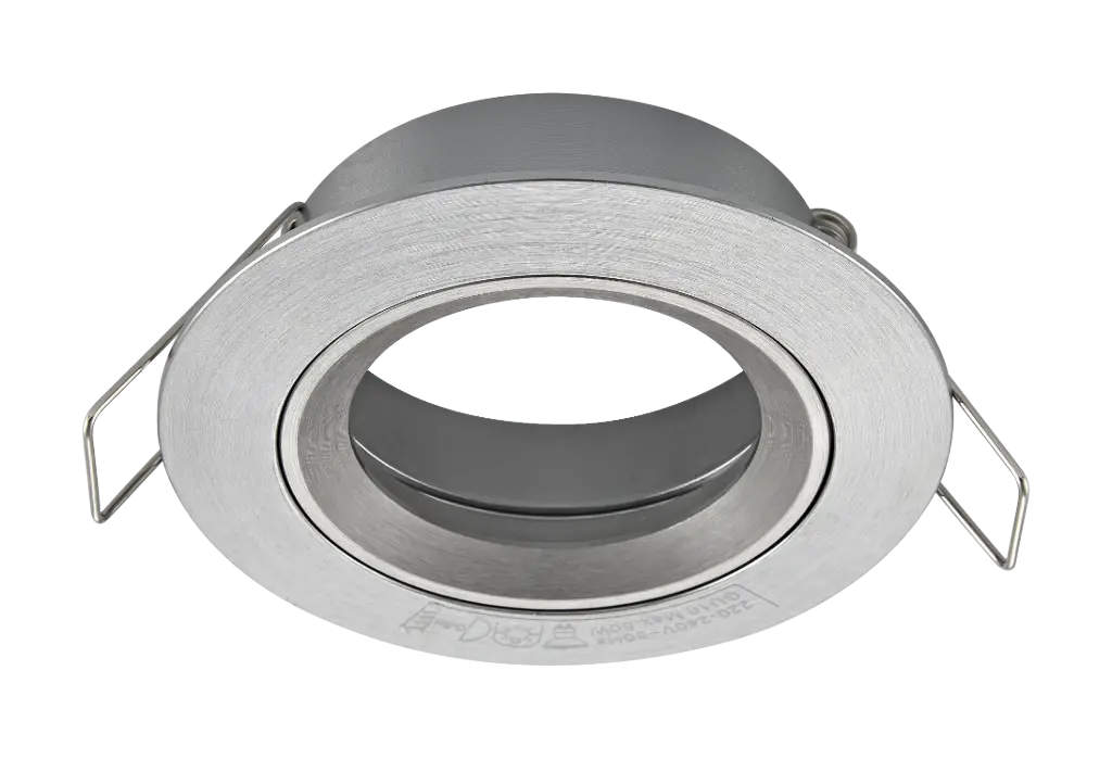 SATURN Recessed Spotlight Fixed GU10 (Bulb excl) Brushed Steel 80 mm