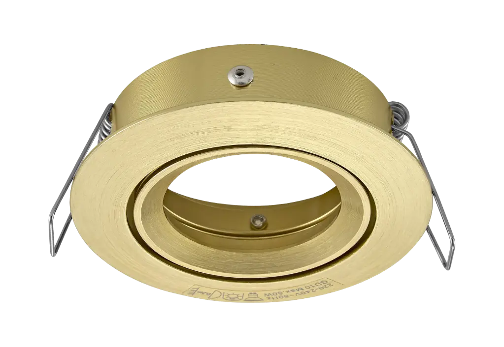 SATURN inbouwspot richtbaar GU10 (excl. Lamp) geborsteld goud 83mm