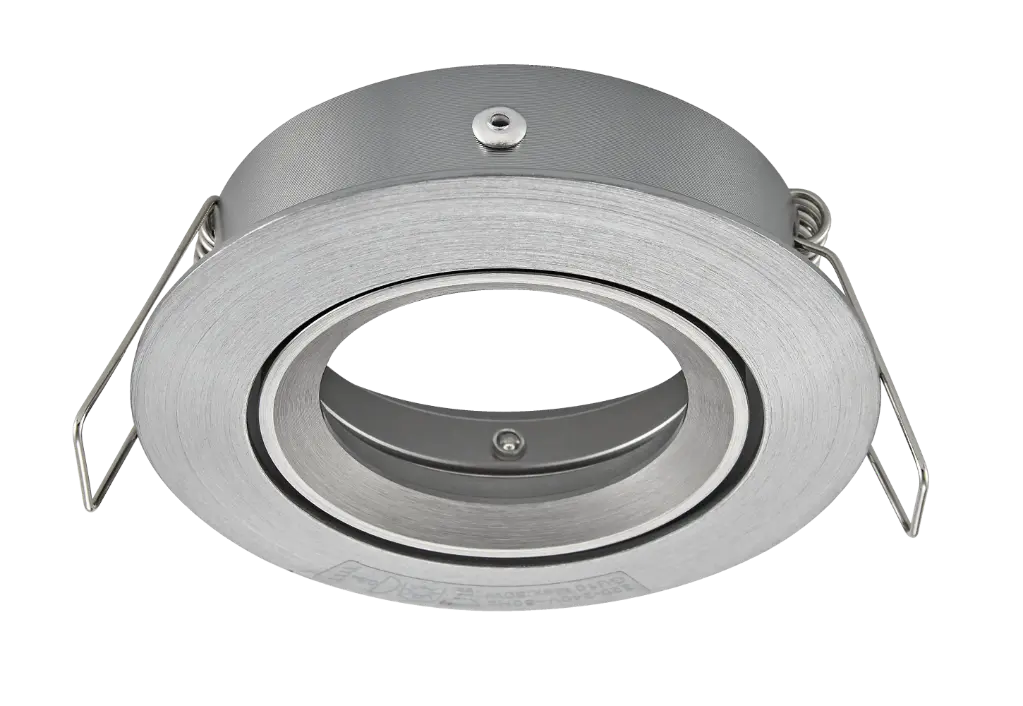 SATURN Recessed Spotlight Adjustable GU10 (Bulb excl) Brushed Steel 83 mm