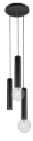 TABOO pendel 3L 1xGU10 (excl) 2xE27 (excl) zwart