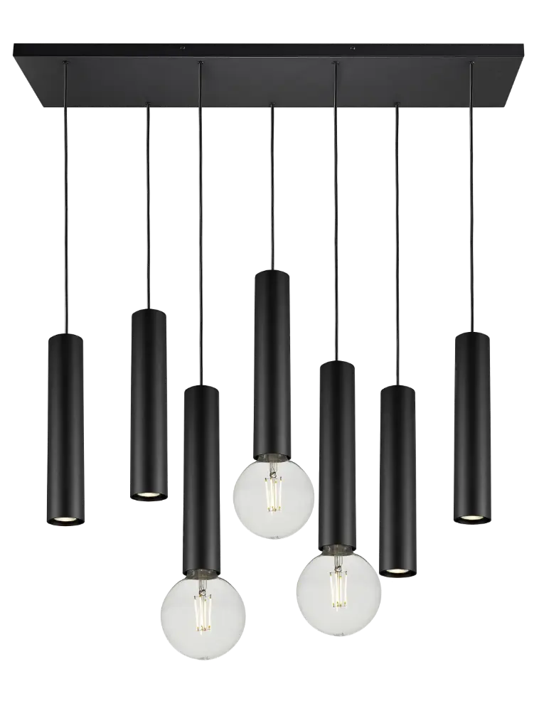 TABOO Pendant 7L 4xGU10 (excl) 3xE27 (excl) Black