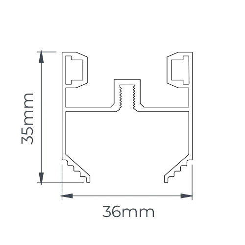 MICRO LINE Inbouwprofiel Trimless (3000mm)