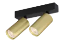 ORYX 2L bar MR11 lamp excl zwart basis, gouden cilinder