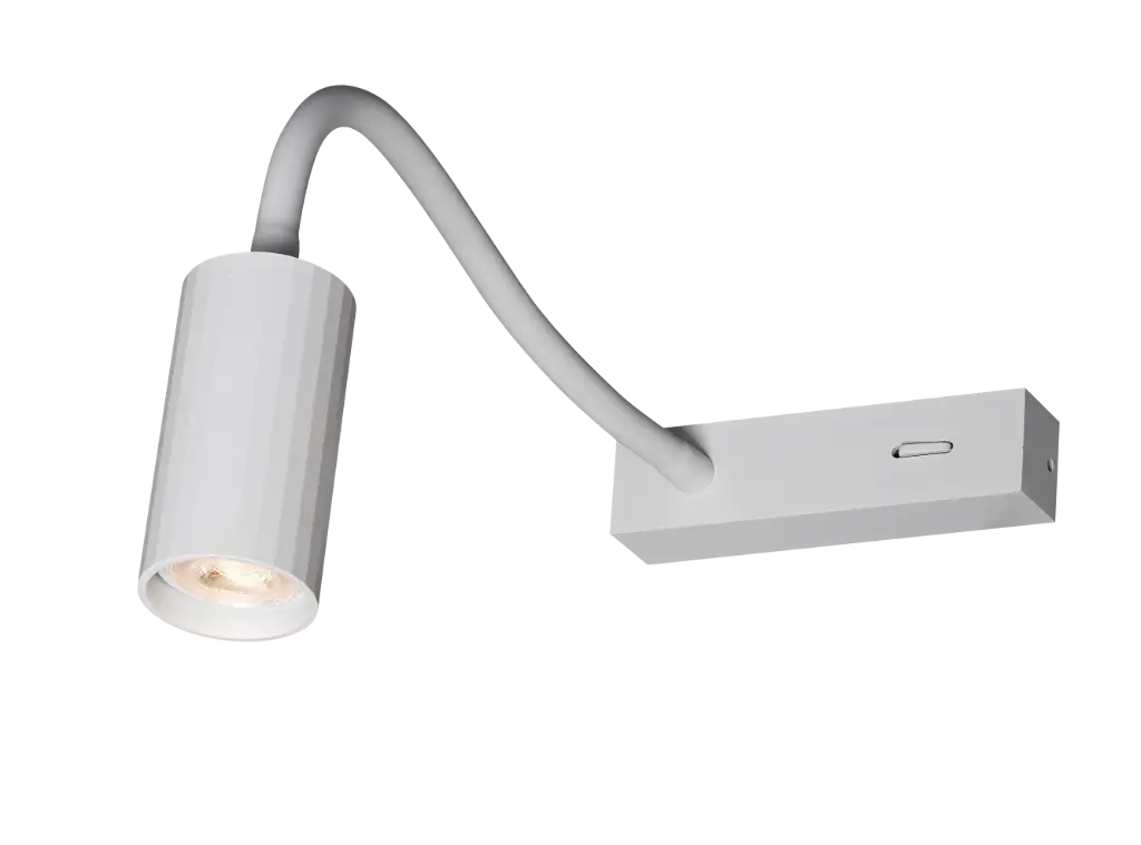 ORYX Applique Murale Flexible, Interrupteur On/Off, MR11 Ampoule (excl) Blanc