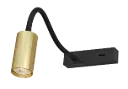 ORYX Applique Murale Flexible, Interrupteur On/Off, MR11 Ampoule (excl) Noir + Or