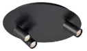 ORYX 2+1 ronde basis ø350mm lamp excl zwart