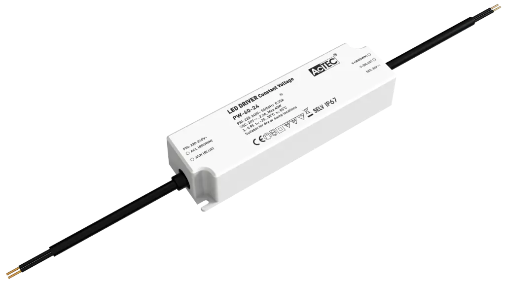 Driver for LED Strip Waterproof 24V/60W/CV - Not Dimmable