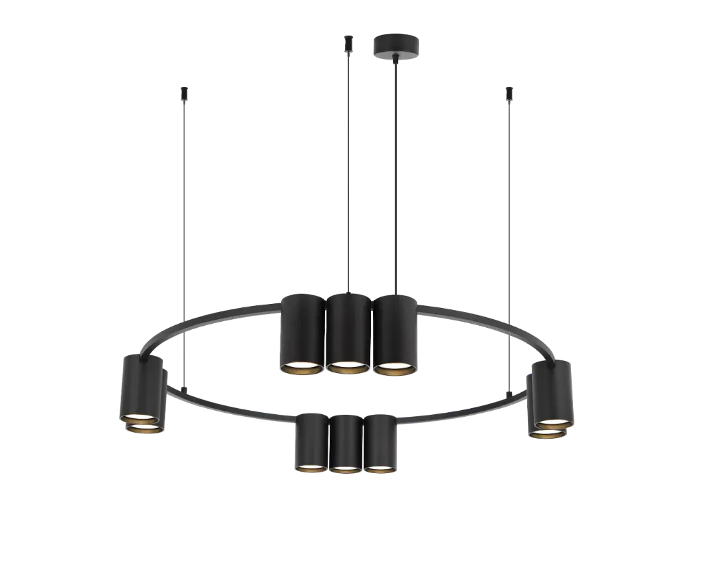 ISE Suspension 10x GU10 (excl) Ø600 mm Noir