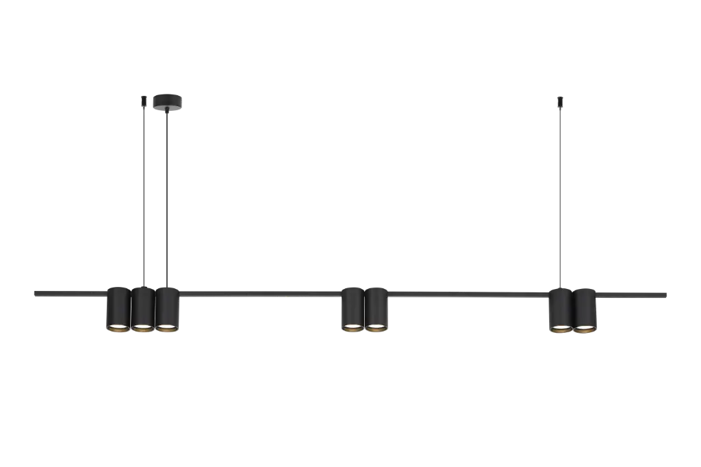 ISE Pendel 7x GU10 excl 1500mm zwart