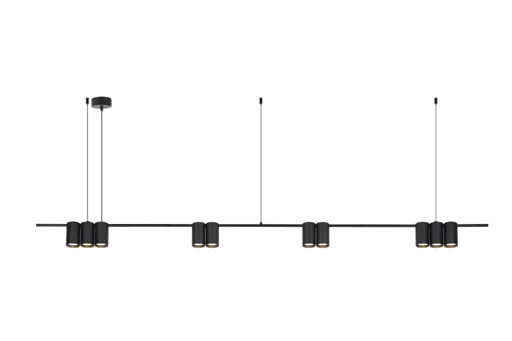 ISE Suspension 10x GU10 (excl) 1800 mm Noir