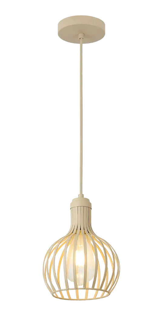 RAGA 1x E27 pendel beige Ø16cm