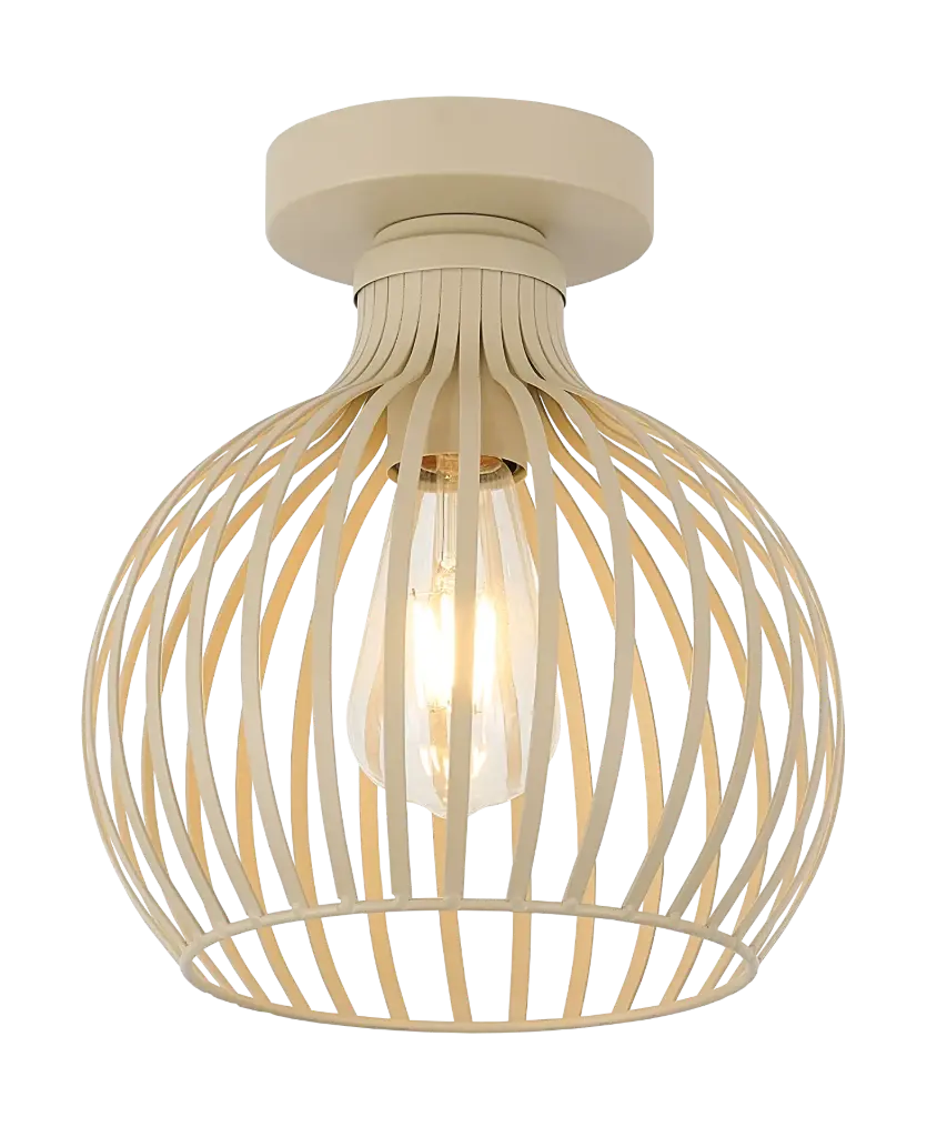 RAGA 1x E27 plafondlamp beige