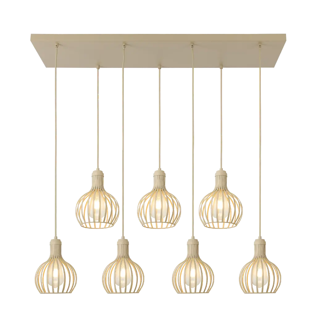 RAGA 7x E27 pendel beige