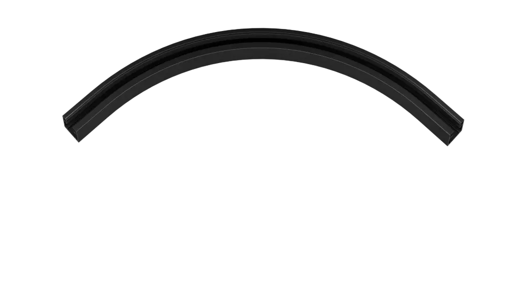MICRO LINE - Mini 1F-Track Curved - Inside - Zwart