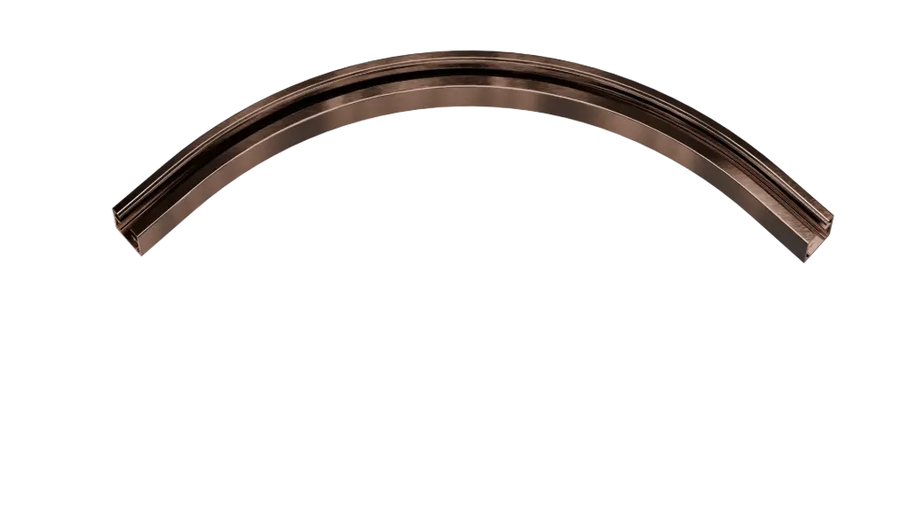 MICRO LINE - Mini 1F-Track Curved - Inside - Brushed Bronze