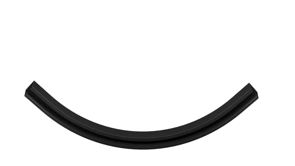 MICRO LINE - Mini 1F-Track Curved - Outside - Zwart