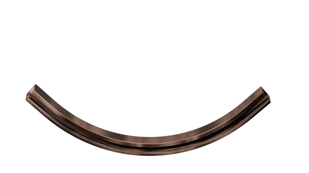 MICRO LINE - Mini 1F-Track Curved - Outside - Brushed Bronze