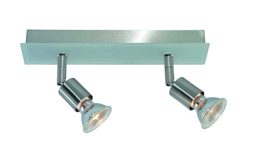[3402122] RUNE 2 BALK  2XGU10 LED 5W dim GLAS STAAL