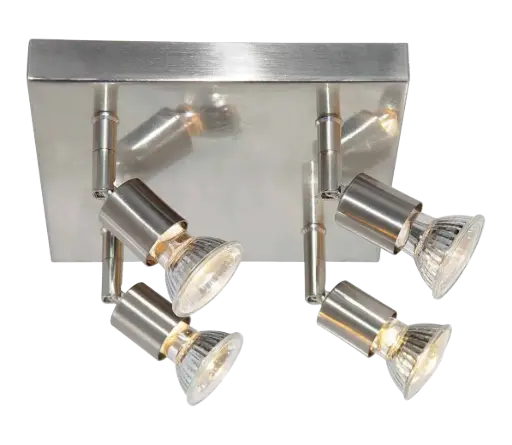 [3402135] RUNE 3 PLAF. 4XGU10 LED 5W dim STAND  STAAL