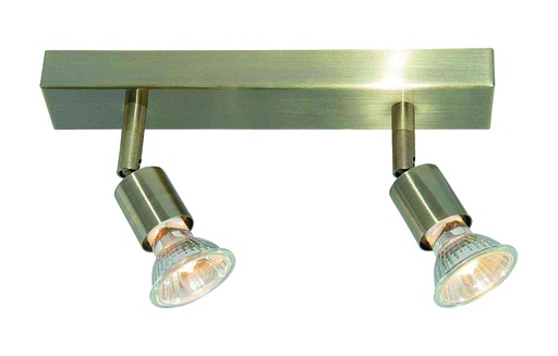 [3402142] RUNE 3 BALK  2XGU10 LED 5W dim STAND  BRONS