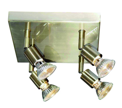 [3402145] RUNE 3 PLAF. 4XGU10 LED 5W dim STAND  BRONS