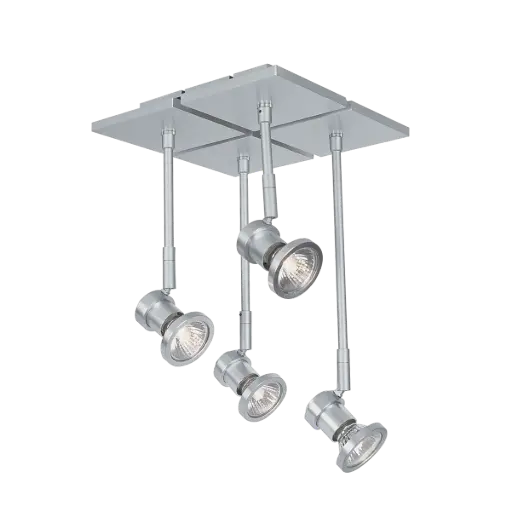 [4012014] X-BASE+NUBIS PLAF 4XGU10 5W LED   AN.ALU