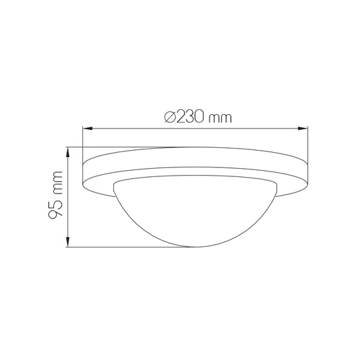 [3408051] SEDNA PLAF D23 MAT NIKKEL 1*E27
