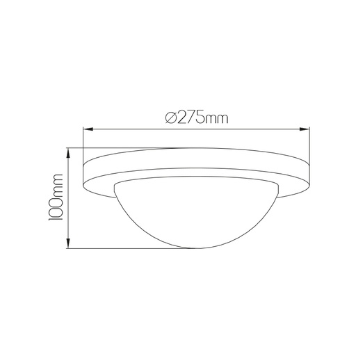 [3408052] SEDNA PLAF D27,5  MATNIKKEL 1*E27