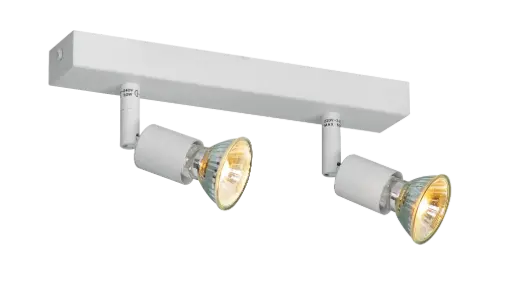 [3402232] RUNE 3 REGL. 2XGU10 LED 5W dim STAND  BLANC MAT