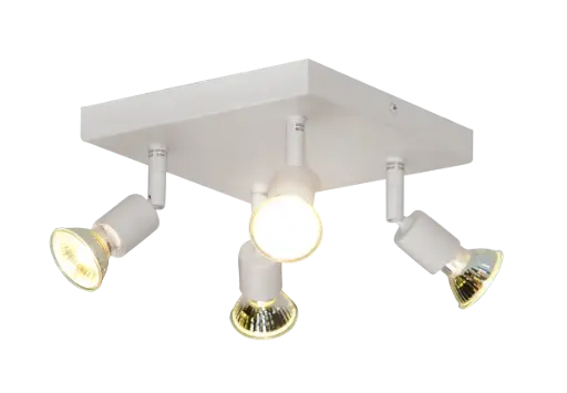 [3402235] RUNE 3 PLAF. 4XGU10 LED 5W dim STAND  BLANC MAT