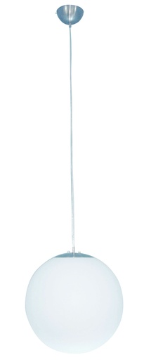 [3410068] SPHERE Pendel Wit + satin nikkel 1x 60W E27 D40