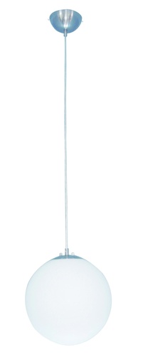 [3410069] SPHERE Pendel Wit + satin nikkel 1x 60W E27 D30