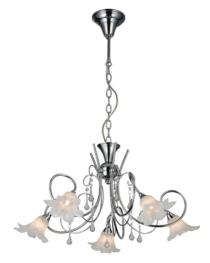[3416104] TABOR pendel chroom 5xG9 LED incl.