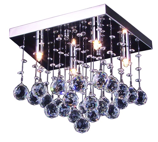 [3403494] KRISTO SQ plaf. Chroom/cristal 4xG9 2,5W dim LED  incl