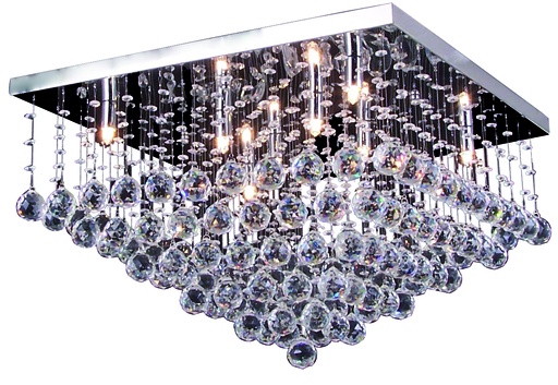 [3403496] KRISTO SQ plaf. Chroom/cristal 8xG9 2,5W dim LED  incl
