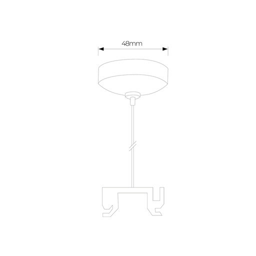 [TR0022W] TRACK ophangstel 5m wit