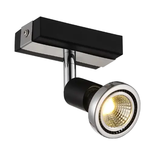 [3427001] ROBUS spot 1xGU10 5W LED incl. zwart/chroom