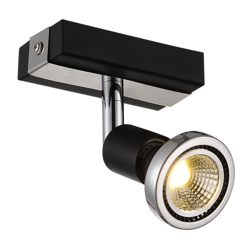 [3427001] ROBUS spot 1xGU10 5W LED incl. zwart/chroom