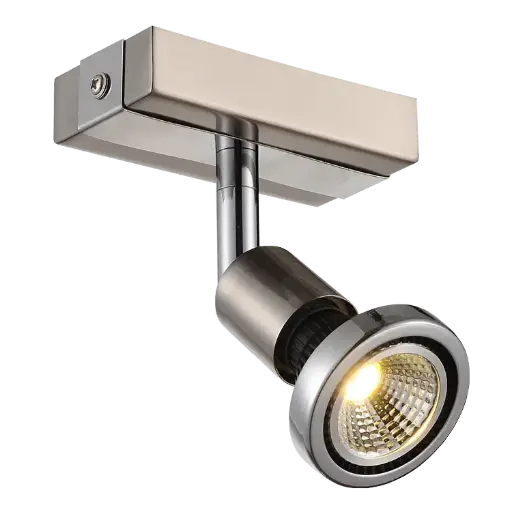 [3427021] ROBUS spot 1xGU10 5W LED incl. satin-chroom/chroom