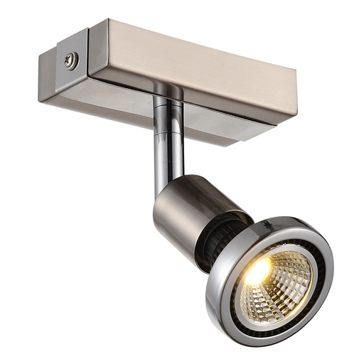 [3427021] ROBUS spot 1xGU10 5W LED incl. satin-chroom/chroom