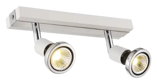 [3427012] ROBUS spot 2xGU10 5W LED incl. wit/chroom