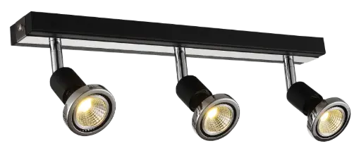 [3427003] ROBUS spot 3xGU10 5W LED incl. zwart/chroom