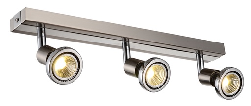 [3427023] ROBUS spot 3xGU10 5W LED incl. satin-chroom/chroom
