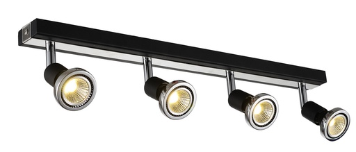 [3427004] ROBUS spot 4xGU10 5W LED incl. zwart/chroom