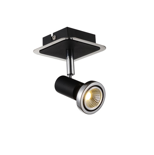 [3427031] XZIBIT spot 1xGU10 5W LED incl. zwart/chroom