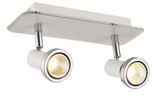 [3427042] XZIBIT spot 2xGU10 5W LED incl. wit/chroom