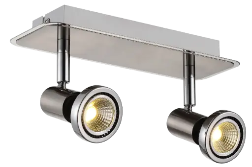 [3427052] XZIBIT spot 2xGU10 5W LED incl. satin chroom/chroom